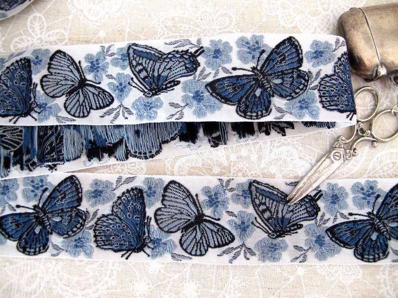 Woven ribbon butterfly 9.90 m/EUR Kafka from 50 cm image 3