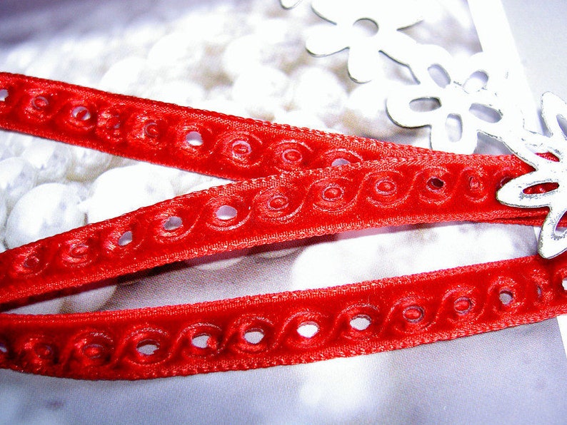 Velvet ribbon red velvet ribbon 3.00 EUR/meter image 2