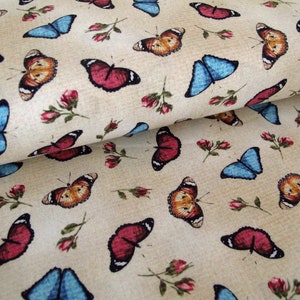 Fabric butterflies beige image 3