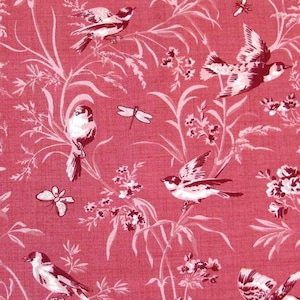 bird flower fabric patchwork fabric