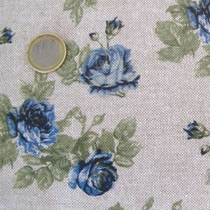 Canvas rose fabric image 5