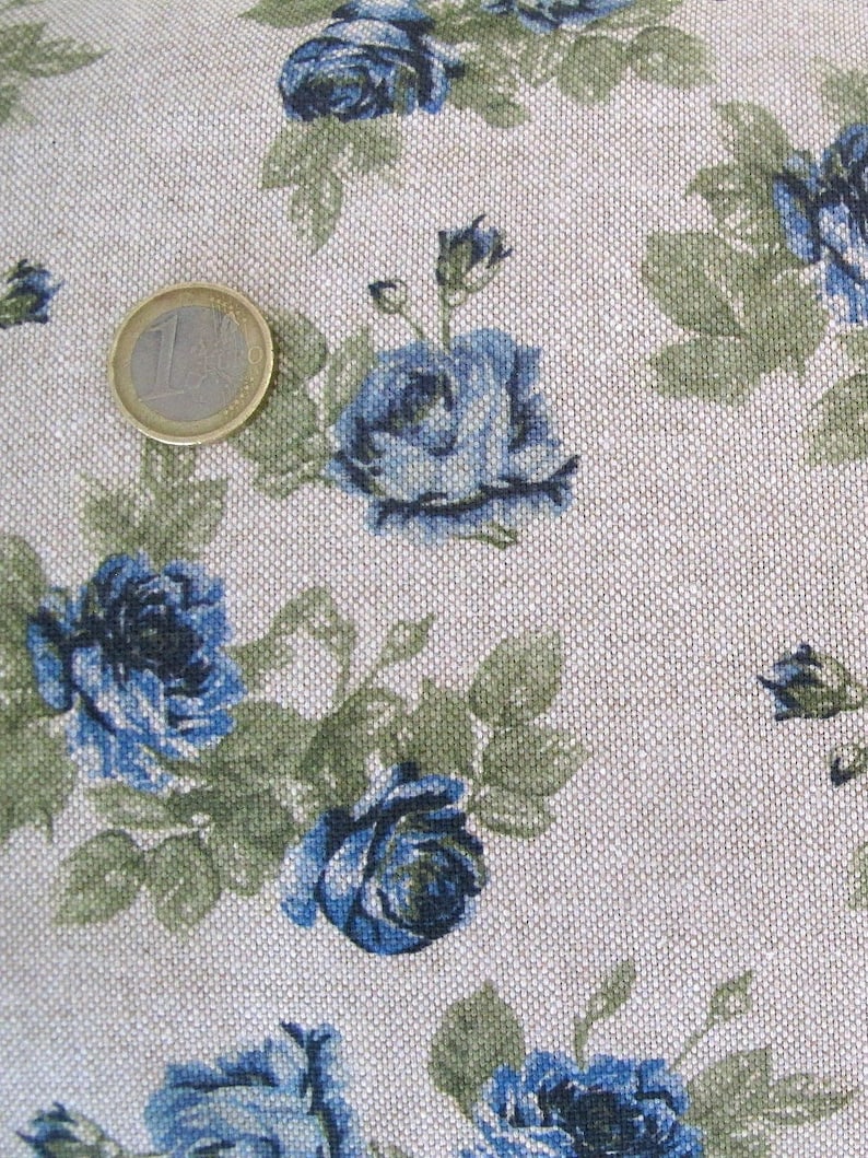 Canvas rose fabric image 5