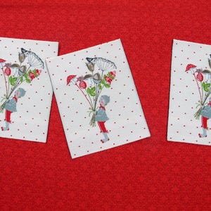 Webetiketten Patches Aufnäher acufactum Label Kind mit Strauß