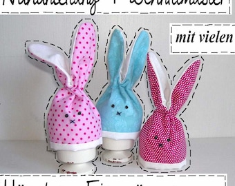 DIY Eierwärmer Hase Schnittmuster