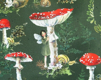 Daniela Drescher acufactum fabric fly agarics elves children