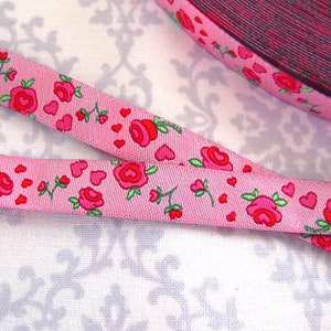 Web ribbon rose ribbon pink 1.50 EUR/meter color mix 2 m image 2