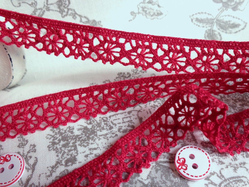 Crochet border red 1.50 EUR/meter 2 m image 2