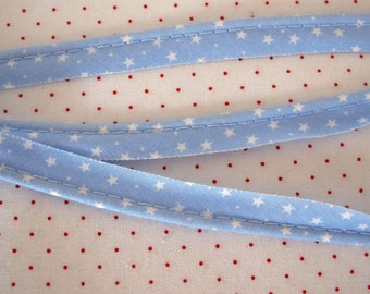 Piping ribbon star (1.20 EUR/meter) light blue white 2 m