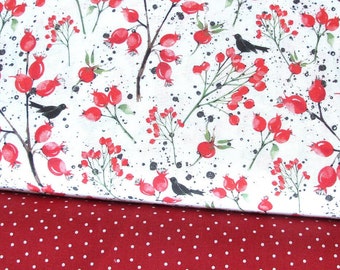 Fabric package rose hips birds acufactum