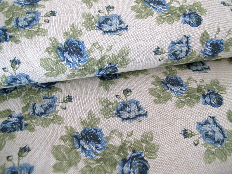 Canvas rose fabric image 3