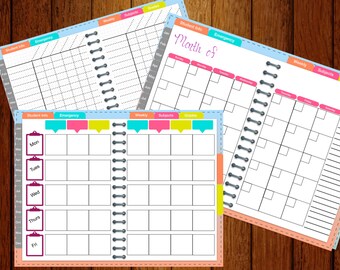 teacher planner etsy teacher calendar planner