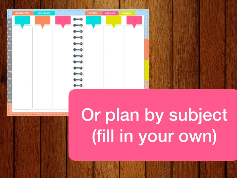 Digital or Printable Goodnotes Teacher Planner Etsy