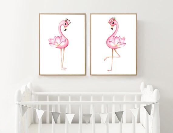 flamingo baby nursery