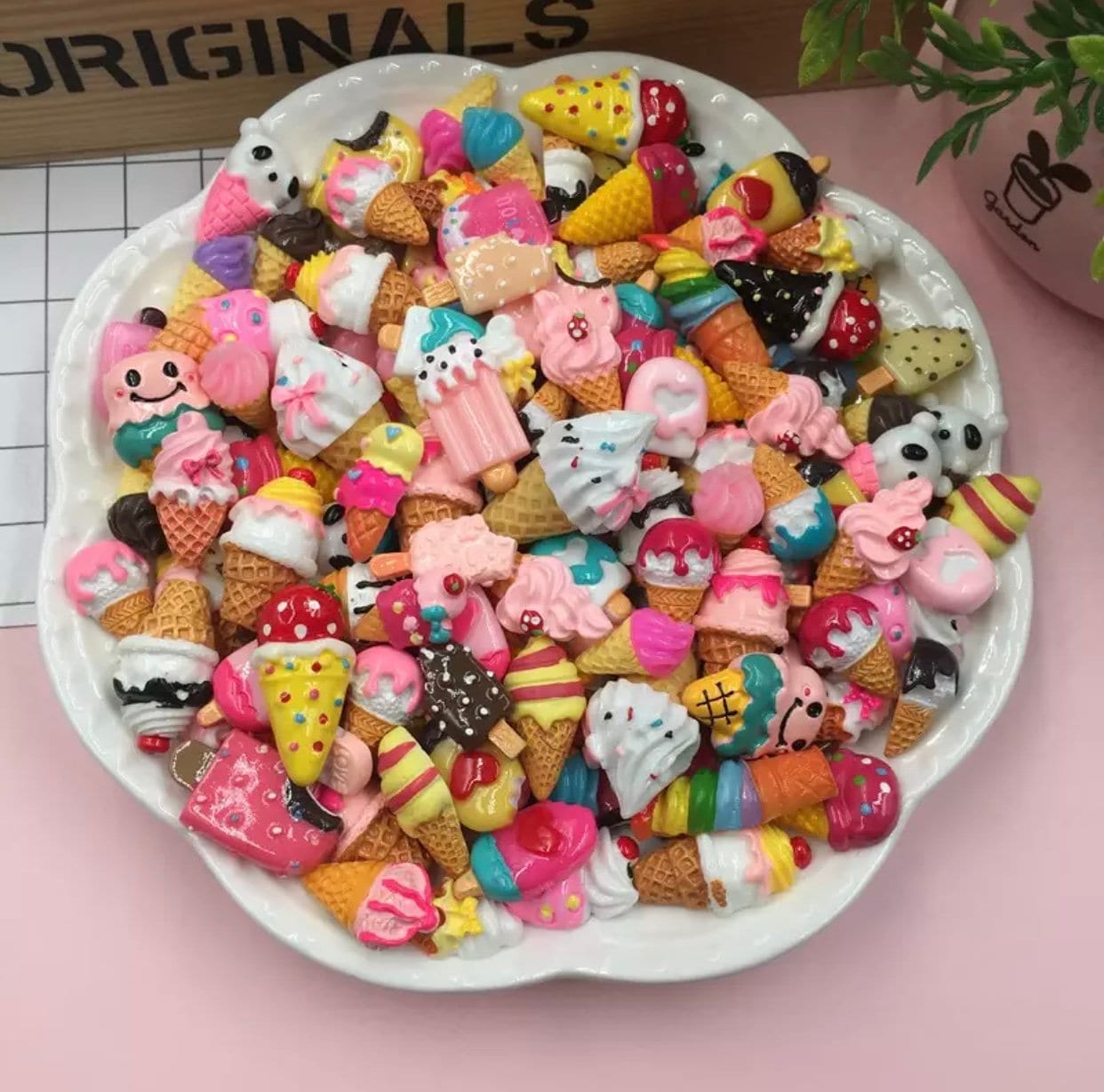 Ice Cream Lollies Dessert Mix Resin Flatback Cabochons Embellishments Charms
