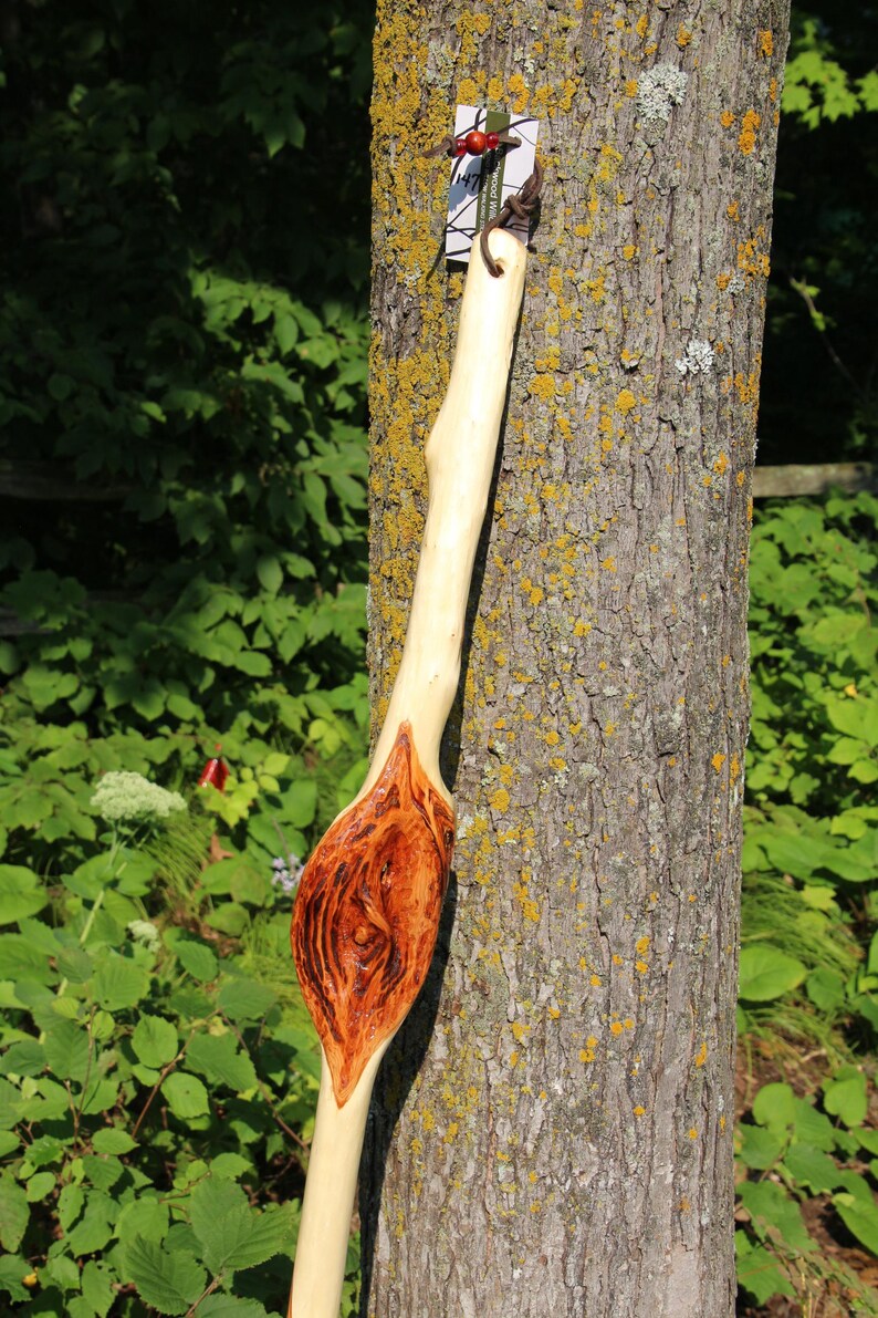 DIAMOND WILLOW Hiking/walking Stick With Carved Wood Spitit - Etsy