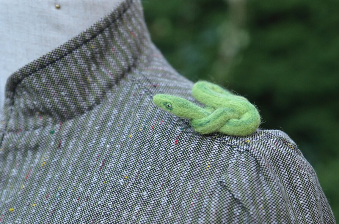 Python Snake Felted Brooch #1/ Felt Jewellery/ Animal Pin/ Wool ...