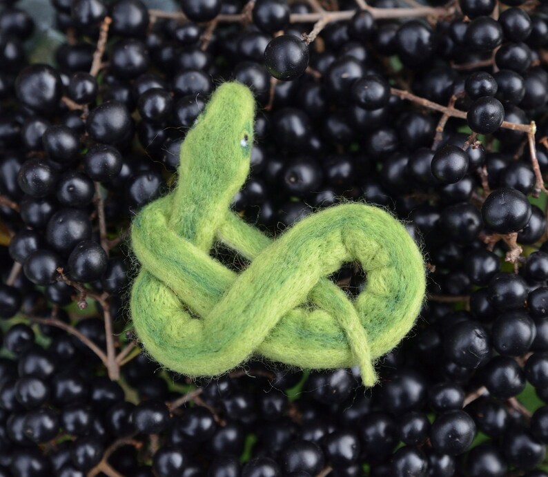 Python Snake Felted Brooch #1/ Felt Jewellery/ Animal Pin/ Wool ...