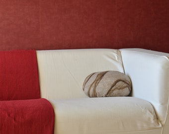 Decorative felted pillow - stone #9 / Wool cushion / Stone pillow/ Felt rock / Loft decor / Dorm decor / Interior decoration / Made to order