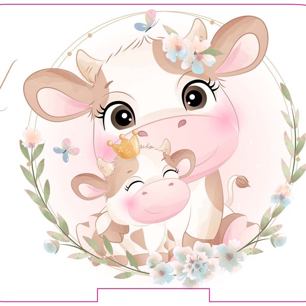 Yumbox Sticker Name - Sweet Cow | Yumbox protection for tapas, original, panino and mini | Unique Yumbox as a gift
