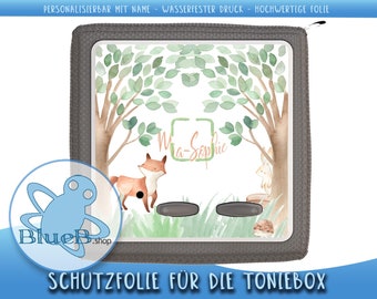 Forest animals - protective film for the Toniebox - stickers for the protection of the toniesbox. Personalized with desired name - Waterproof protective film forest