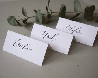 Personalised Calligraphy Place Cards / Custom Handwritten Wedding Guest Name Cards