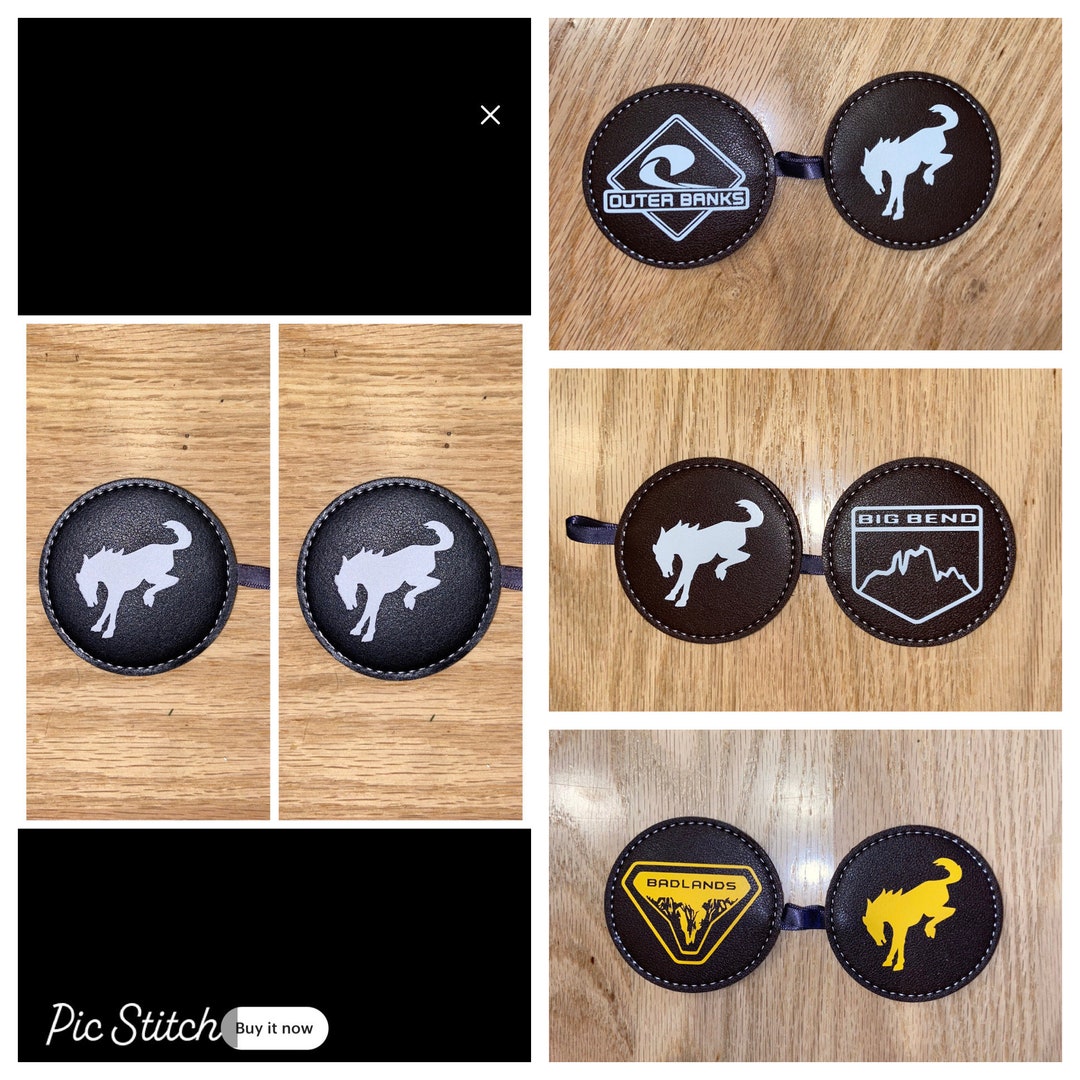 Bronco Cup Holder Coasters Fits Full Sized Bronco & Bronco Sport Set of