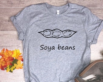 Soya Beans T Shirt, Herbivore T Shirt, Plant Based T Shirt, Vegan Gift For Her, Funny Vegan T Shirt, Yoga Clothes T Shirt,Lettuce Eat Plants