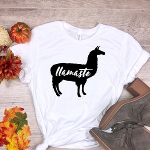 Funny Workout Shirt Llama Gift Keep Calm And No Problama Yoga T Shirt Unisex Tee No Drama Llama Shirt Llamaste Shirt Gift For Her