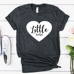 Little One Ddlg Shirt, - Super Soft 100% Cotton T-shirt With Short Sleeves and Crew Neckline in Dark Gray Heather Color. Available sizes: XS, S, M, L, XL, 2XL, 3XL*.