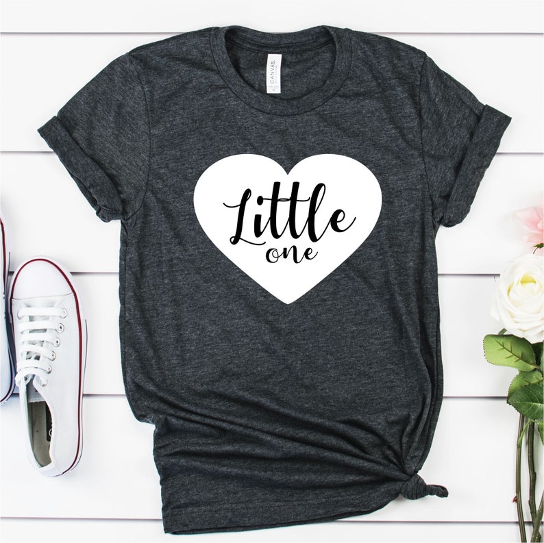 Little One Ddlg Shirt, - Super Soft 100% Cotton T-shirt With Short Sleeves and Crew Neckline in Dark Gray Heather Color. Available sizes: XS, S, M, L, XL, 2XL, 3XL*.
