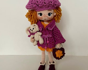 Häkelpuppe, Puppe, Amigurumi, Kinderzimmer, gehäkelt, Accessoire, Geschenk