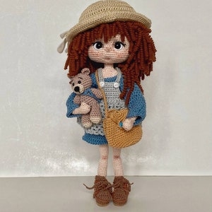 Crochet doll, crochet doll, amigurumi doll, art doll, collector&#39;s doll, doll, amigurumi, crocheted doll, accessory doll, gift doll