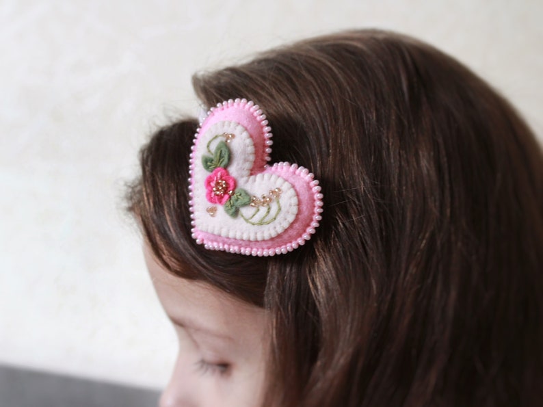 Heart headband Valentine's Day headband pink heart Etsy