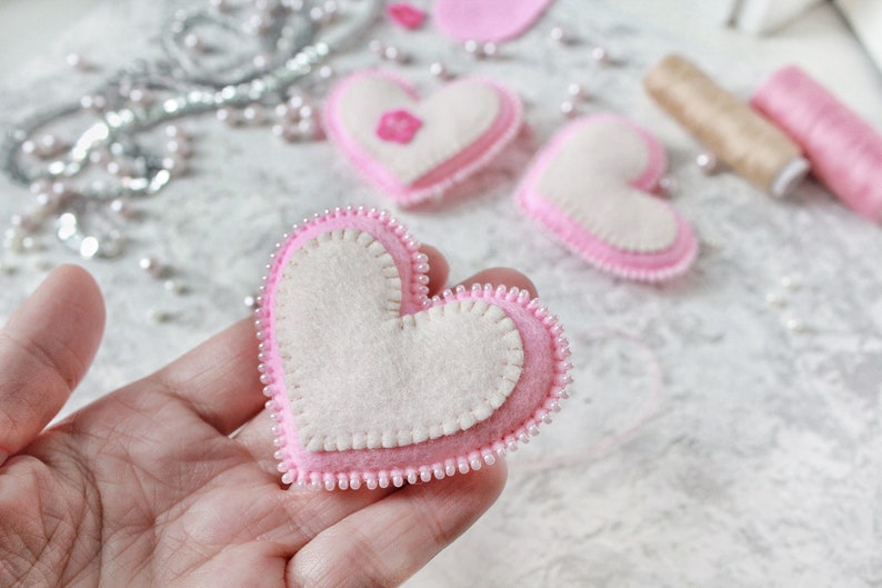 Heart headband Valentine's Day headband pink heart Etsy