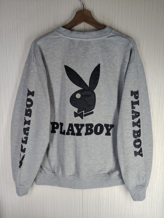 Rare!!! Vintage 90s Playboy Big Logo Crewneck Sweatshirt Size L 