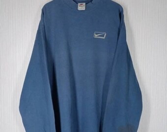 Selten!!! Vintage 90er Jahre Nike Besticktes Kleines Logo Sweatshirt Gr. XL Made in USA