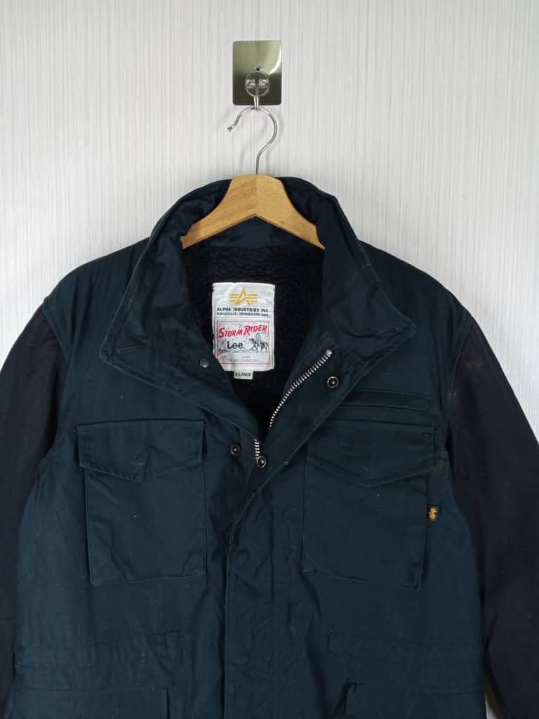 Rare!!! Vintage Alpha Industries X Lee Storm Rider Jacket Size XL