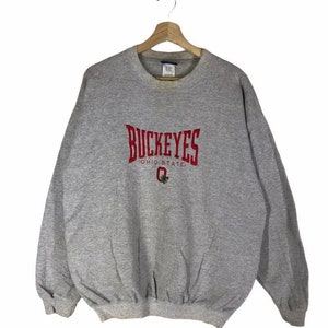 Rare!!! Vintage 90s Ohio State Buckeyes Embroidered Logo Sweatshirt Size L