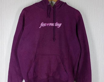 Rare!!! Vintage 90s Fox Racing Hoodie Embroidery Logo Size S