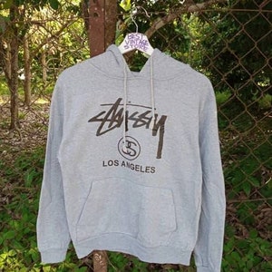 Rare!!! Vintage 90s Stussy Big Logo Hoodie Sweatshirt Size S