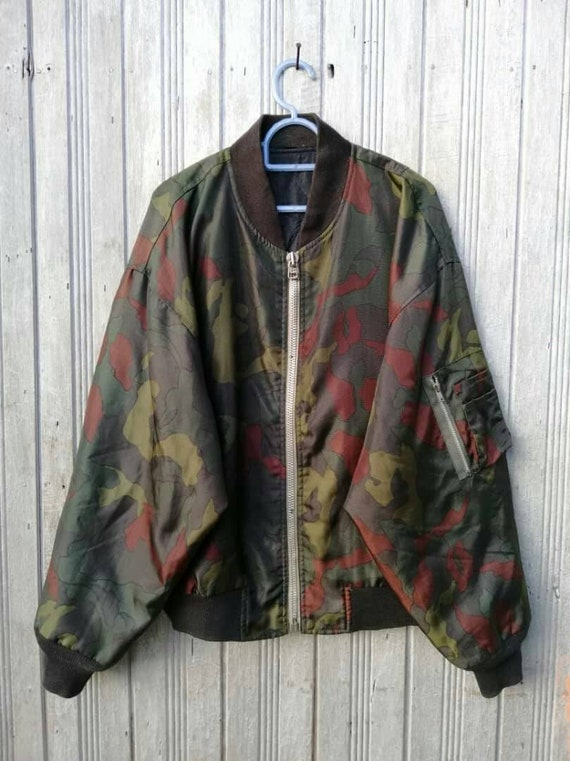 FREE SHIPPING !!! Vintage Camo Bomber/Flight Jacke