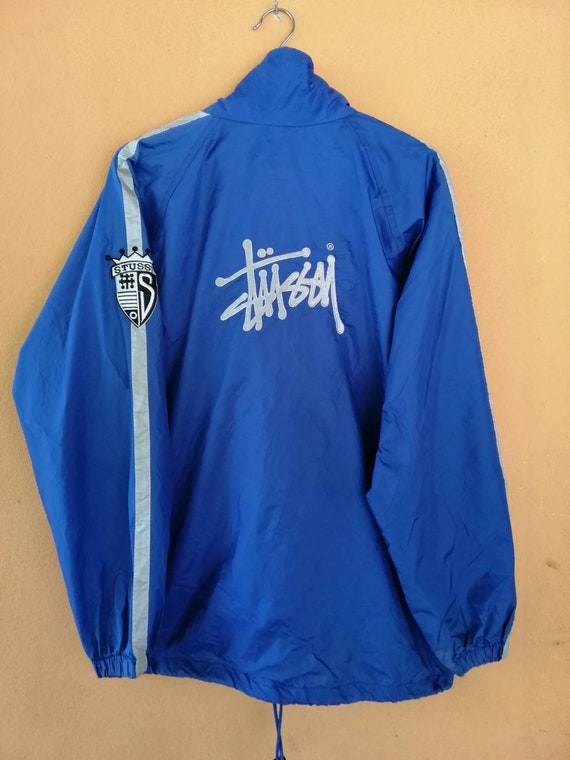 RARE !!! Made in Usa Vintage 90s Stussy Embroidery Big Logo Jacket