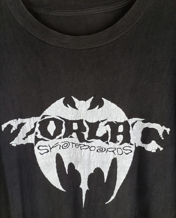 Vintage 80s Zorlac Skateboard T-shirt - Big Logo - Size XL - Etsy