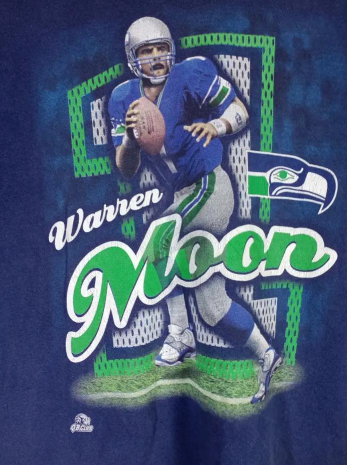 NFL シアトル・シーホークス フットボールTシャツ 90s USA製 希少ヴィンテージ 90年代 NFL シアトル シーホークス ウォーレン