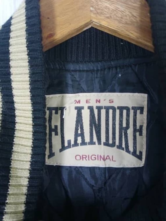 RARE!!! Vintage 90s Men's Flandre Royal Marines Varsity Jacket