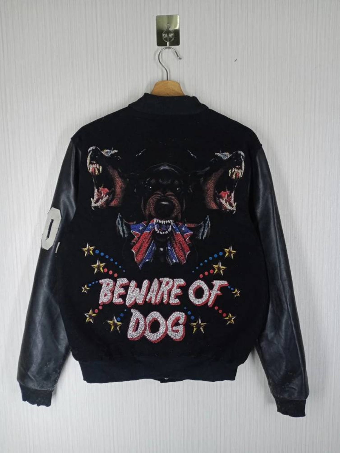 Rare Beware of Dog Varsity Jacket Size M Etsy
