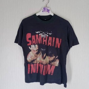 Selten!!! Vintage 90er Jahre Samhain Initium Band Rock/Metal Band Tshirt Horror Punk Rock Misfits Danzig Größe S