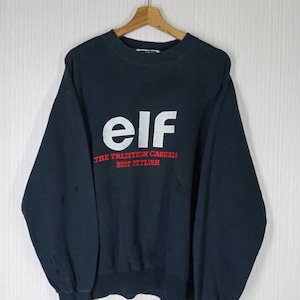 Rare!!! Vintage 90s Motorsport ELF Embroidered Big Logo Racing Sweatshirt Size L