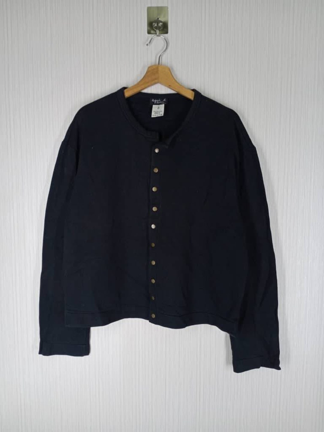 Rare!!! Vintage Agnes B. Homme Paris Designer Button up Cardigan
