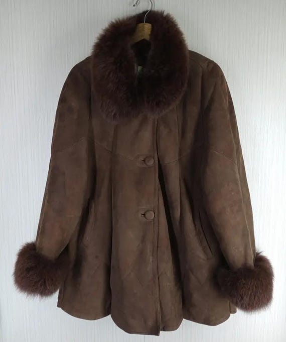 Rare Vintage Pierre Balmain Paris Faux Fur Sherling Jacket Size M